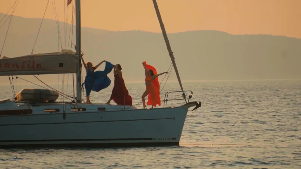 Aegina harbour in the evening light, from the Punto film