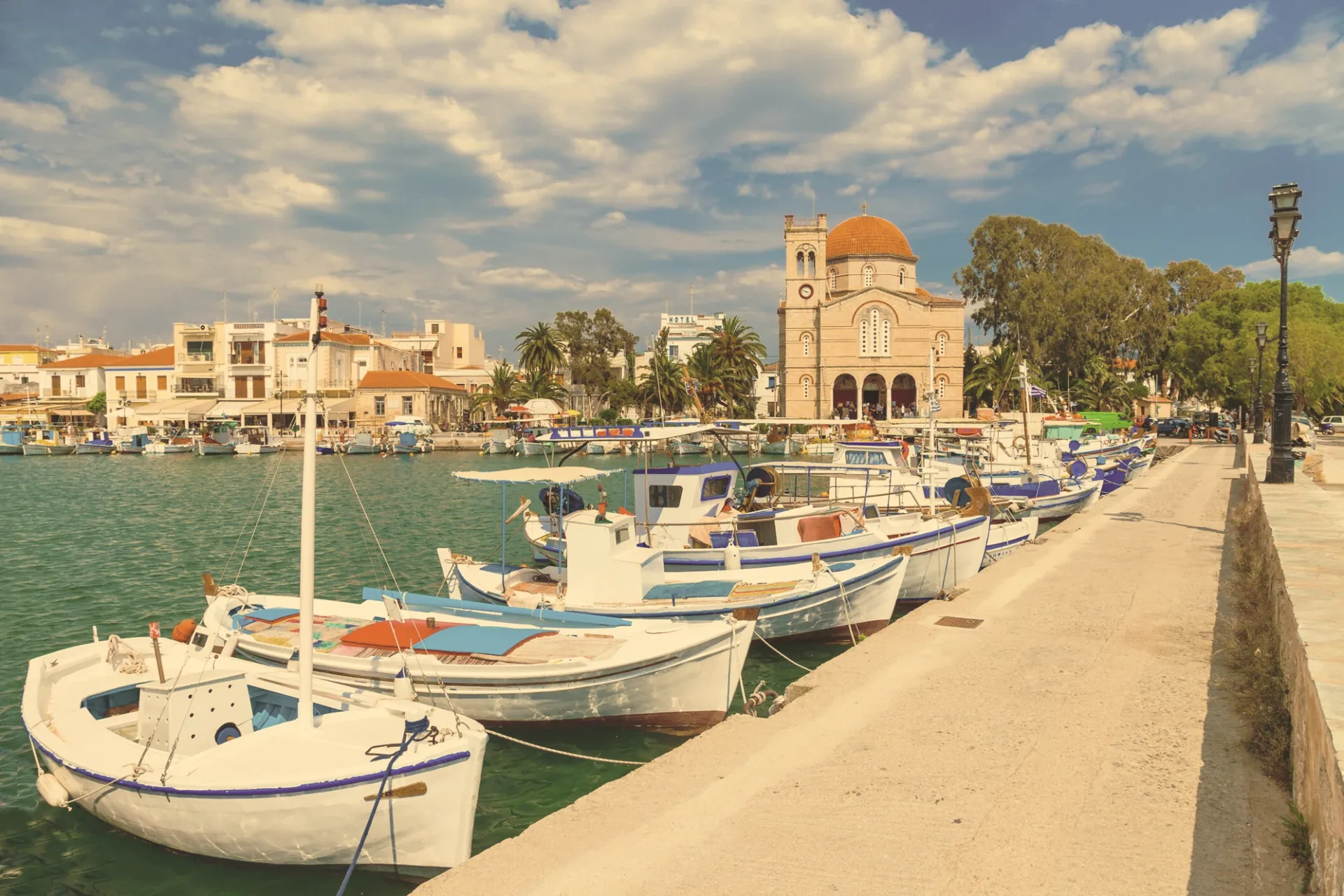 Fishing boats in Aegina harbour
